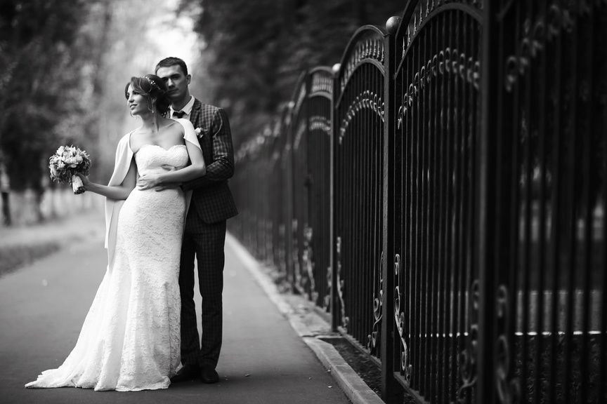 Wedding Black and White Photo Poster